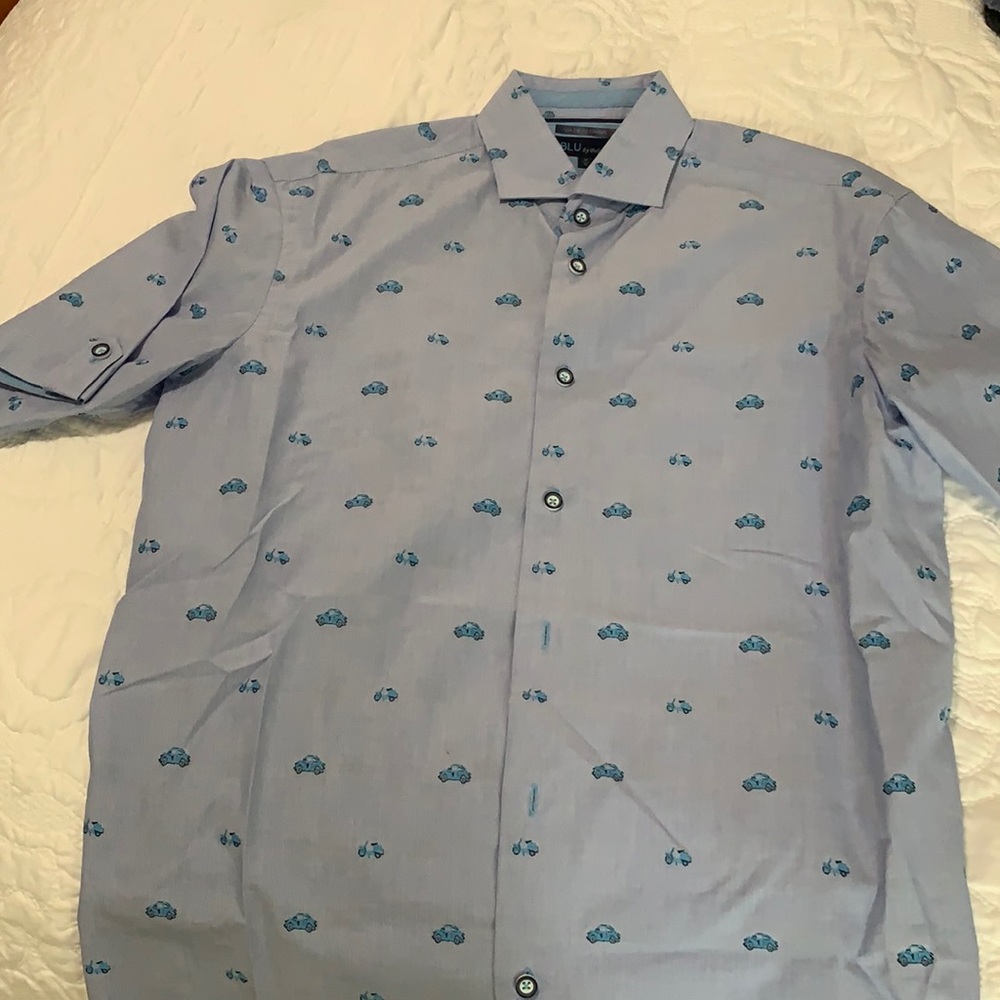 Men’s Fine Dress shirt Blu by Polifroni